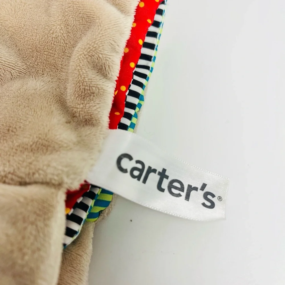 Carters My ABC Friend Baby Rattle Plush Teddy Bear Soft Crinkle Sensory Book Toy